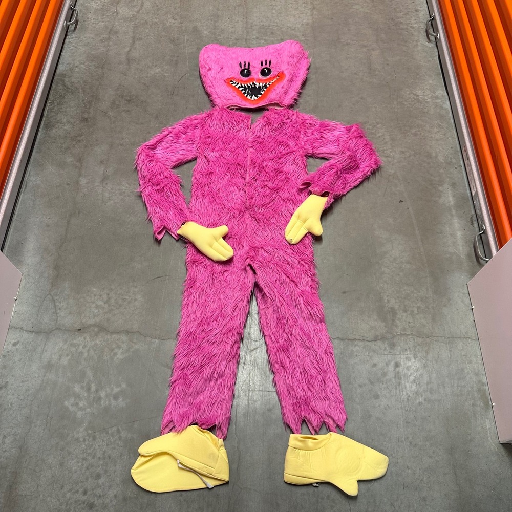 Spirit Halloween Kissy Missy Poppy Playtime Costume Large Pink Mask Shoe Covers
